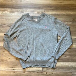 Original Penguin Light Gray V-Neck Sweater